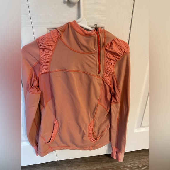 lululemon alpine pullover half zip in persimmon size 6/8 - Picture 2 of 13